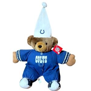 Indianapolis Coltsvintage  Teddy bearFootball Pajamas Plush Toy NFL Licensed